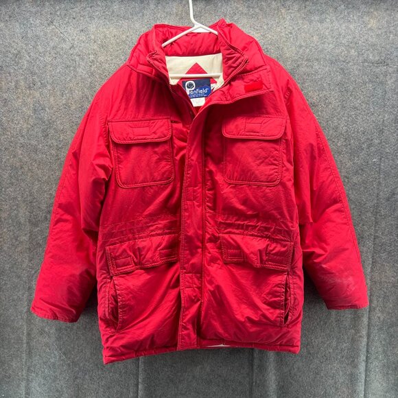 Penfield Jacket Mens Medium Red Goose Down Parka Puffer Vintage Overcoat Chore - Picture 1 of 13